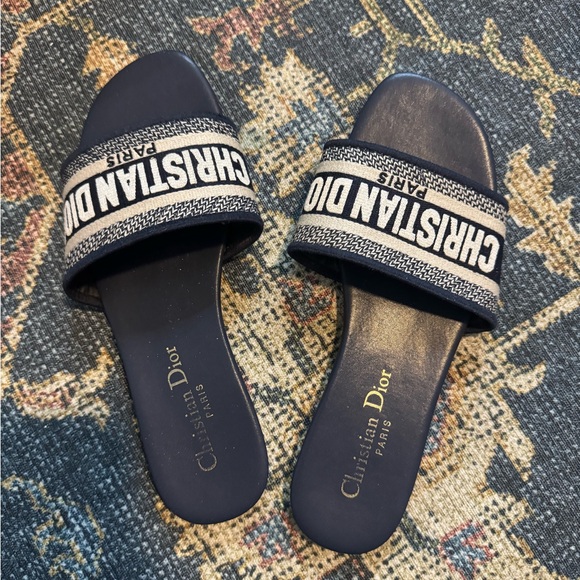 Dior Navy Blue Sandals - Picture 1 of 5